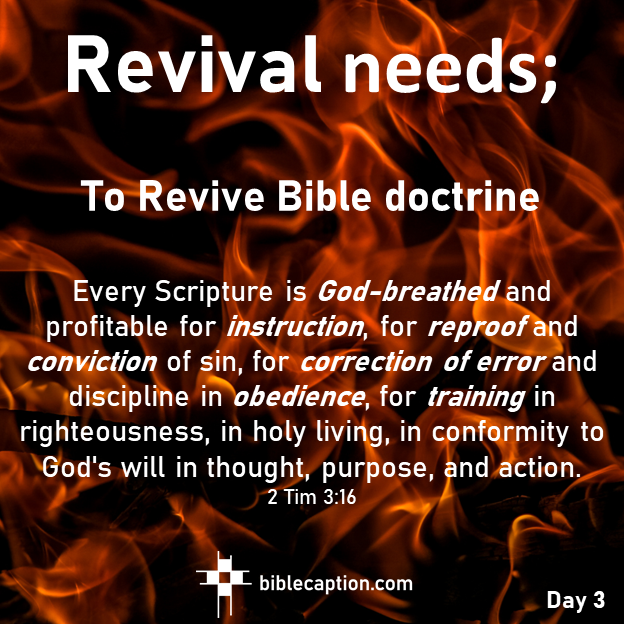 🔥Fan the Flame–Day 3 – Revive Bible Doctrine🔥